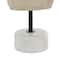 14.25" Cream Antique Style Paper Mache Female Dress Form Sculpture with White Marble Base